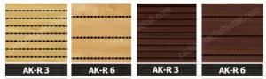 bảng mẫu gỗ tiêu âm xẻ rãnh AK-R